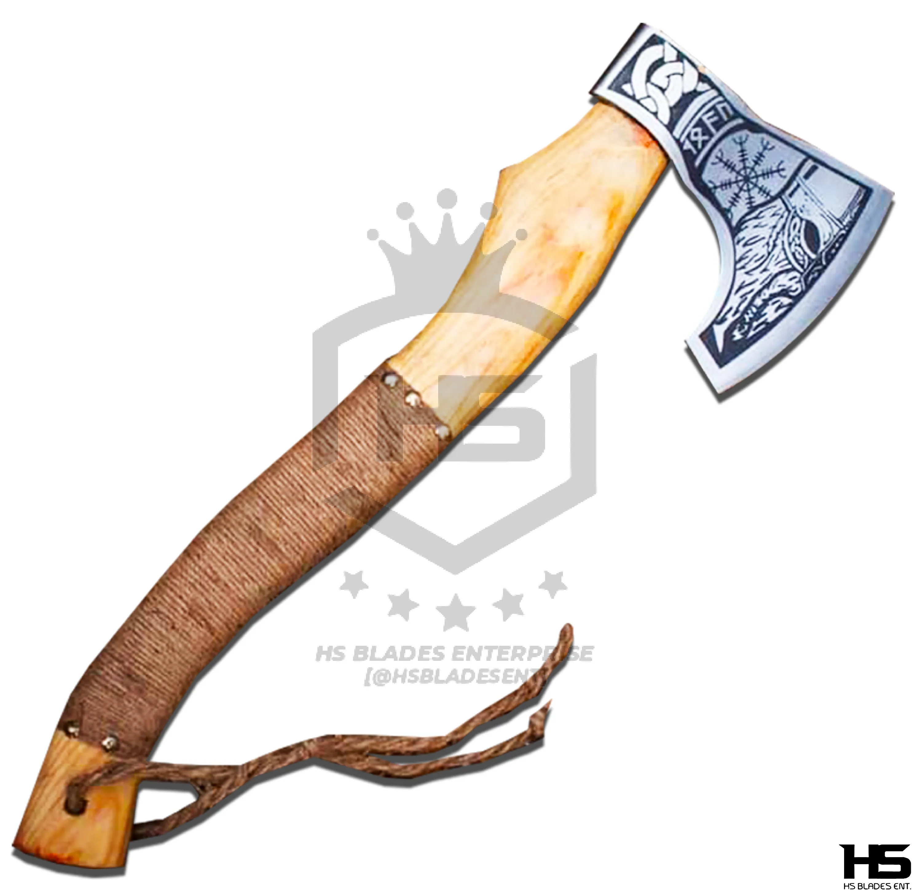 The Aegishdrenger: Hand Forged Viking Axe with Leather Sheath & Wooden Box in Just $59-Functional Viking Axe