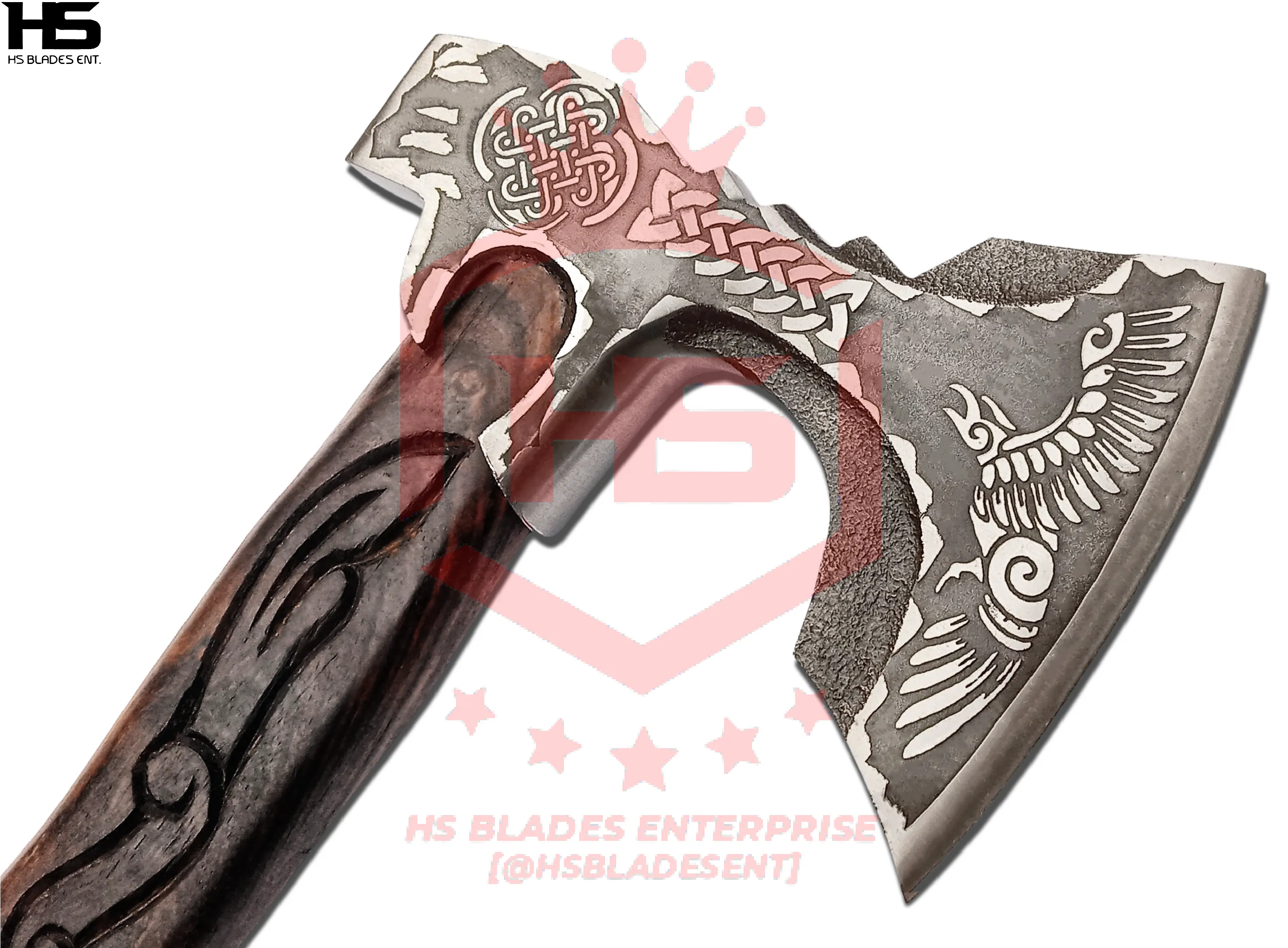 The Azwyard II: Hand Forged Viking Axe with Leather Sheath & Wooden Box in Just $59-Functional Viking Axe