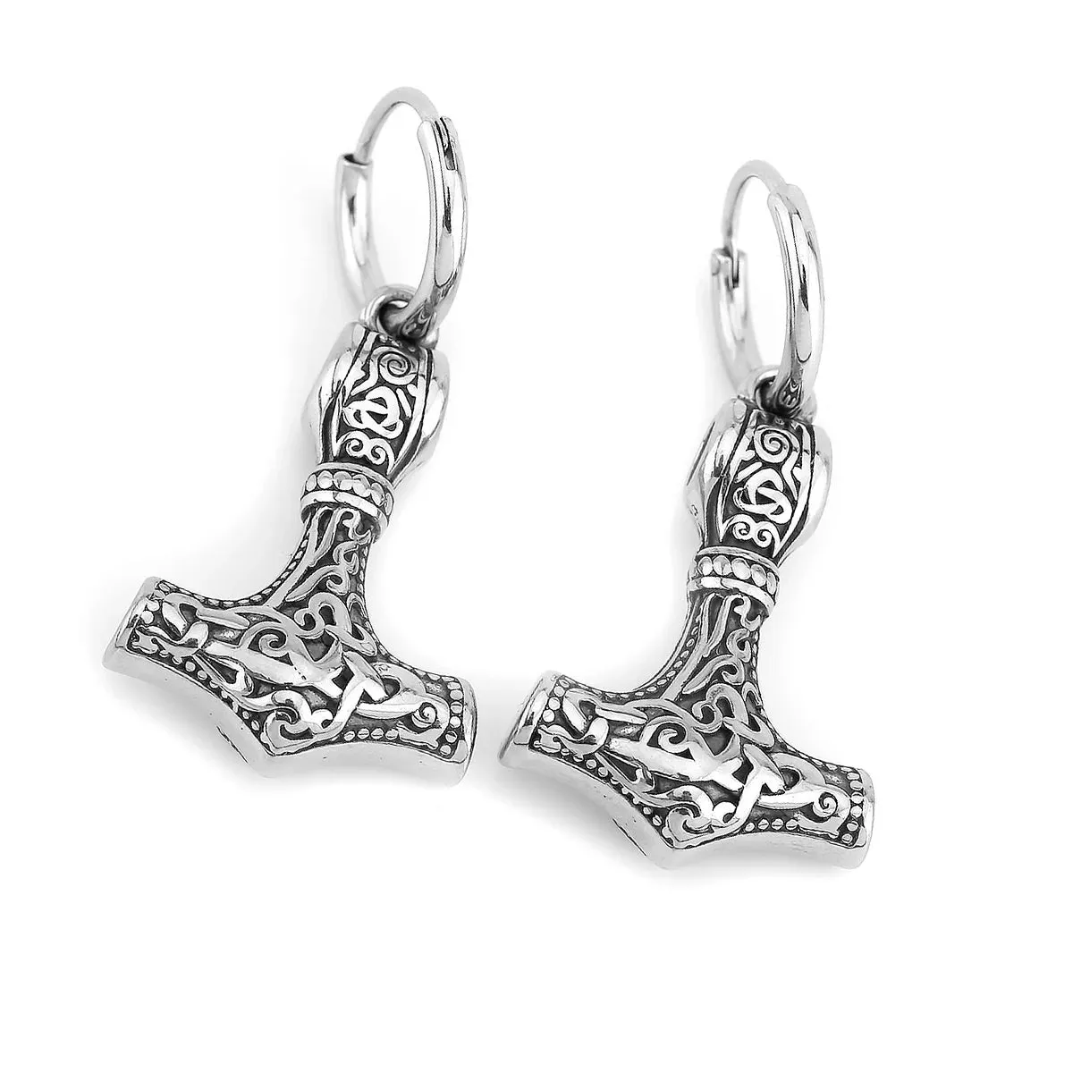 Thor's Hammer Viking Earrings