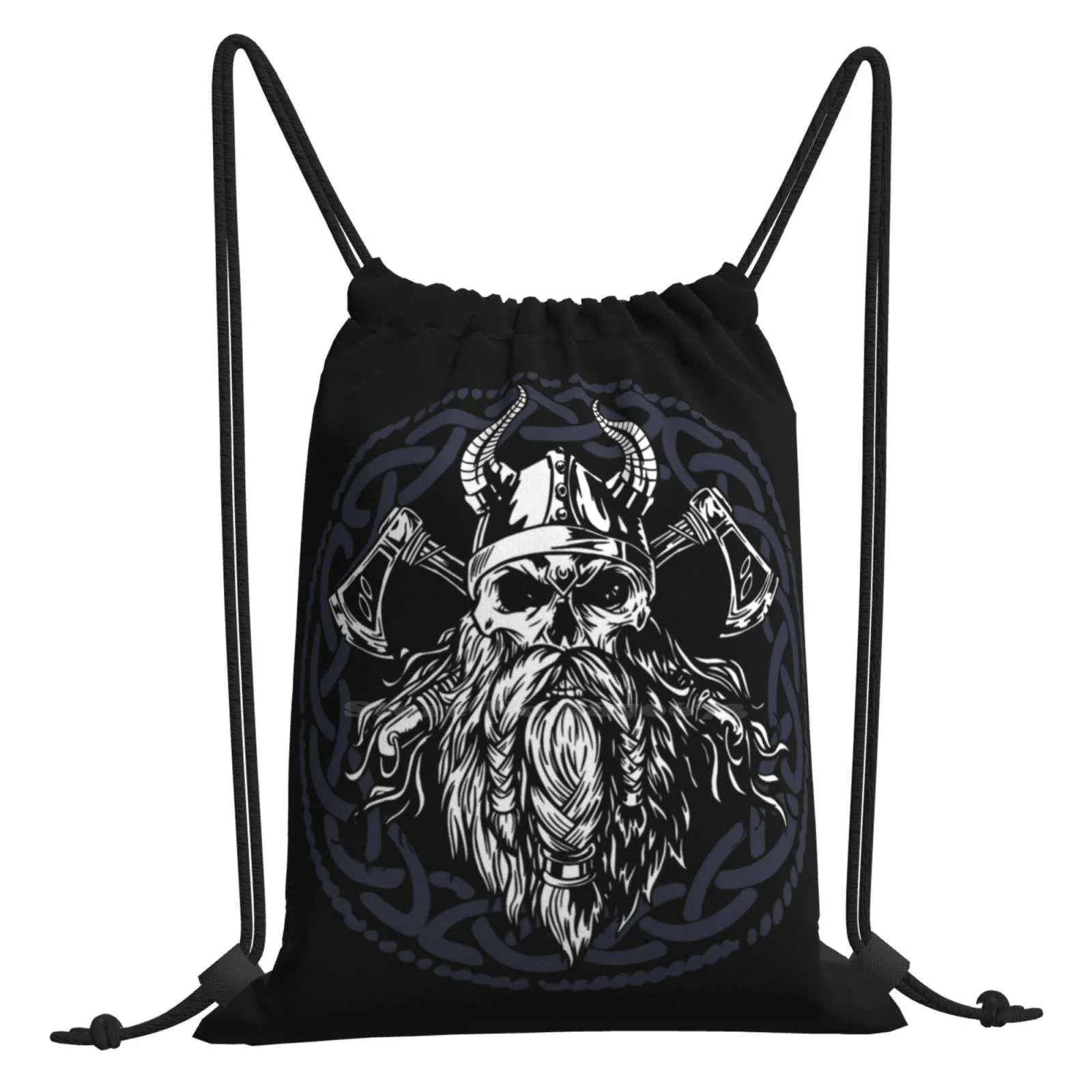 Viking Warrior Drawstring Bag